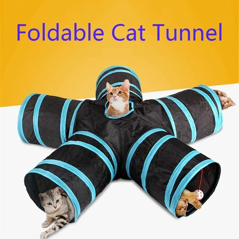 Túnel plegable para gatos,varias opciones de aberturas